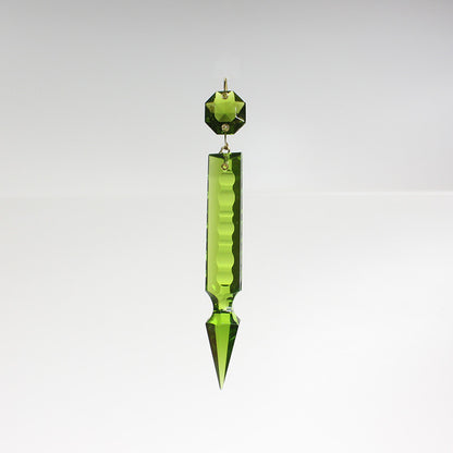 4" Colored Czech Notched Spear w/ 14mm Top Bead <br> (7 colors)