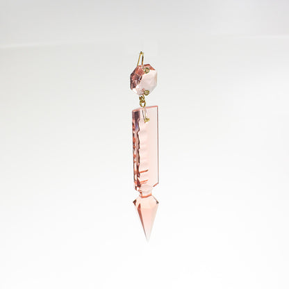 3-1/2" Colored Czech Notched Spear w/ 14mm Top Bead
