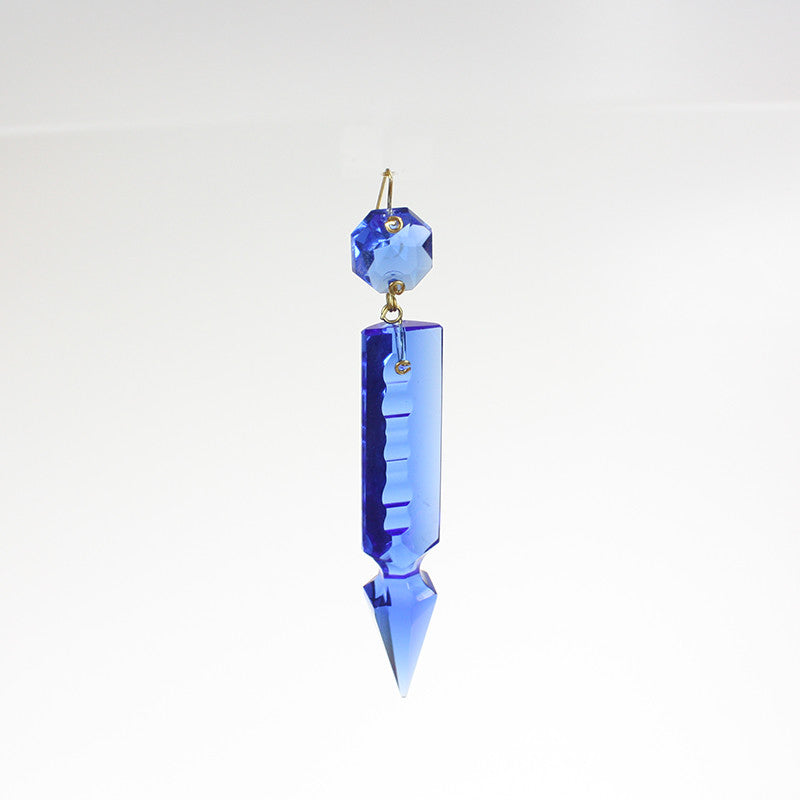 3-1/2" Colored Czech Notched Spear w/ 14mm Top Bead