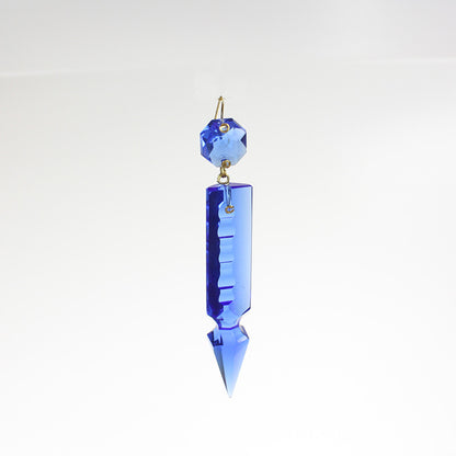 3-1/2" Colored Czech Notched Spear w/ 14mm Top Bead