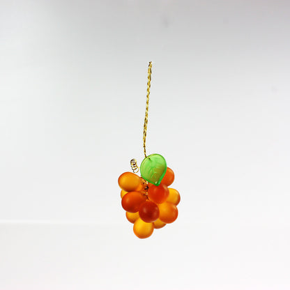 14mm 13 Czech Grape Clusters w/ One Leaf
