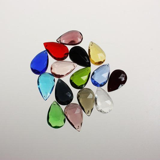 25mm Czech Crystal Colored Half Cut Almond <br> Pack of 12