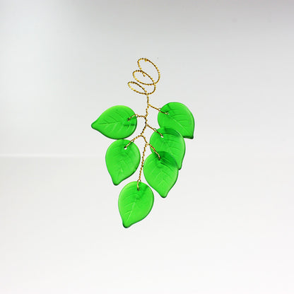 6 18 X 13mm Czech Leaves Wired Together  <br> (15 Colors)