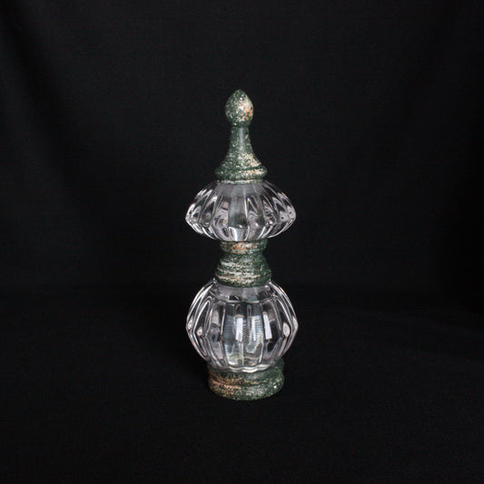 5-1/2" Antique Green Crystal Finial