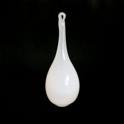 Opaque White Handblown Raindrop