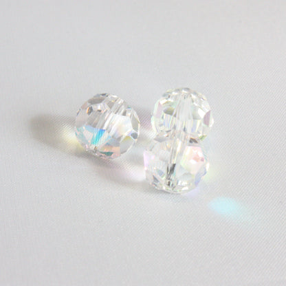 ASFOUR® Crystal<br>10mm Colored Faceted Bead w/ Thru-Hole