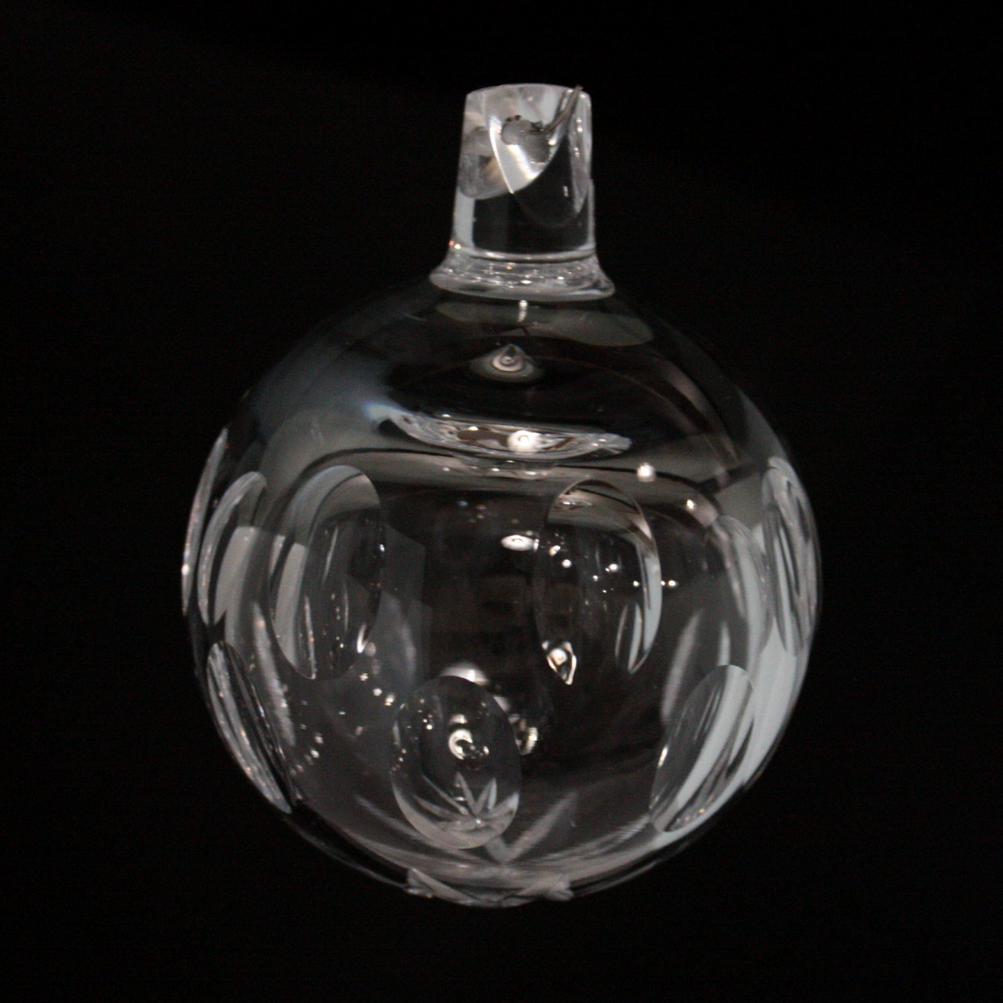Crystal Double Olive Cut Hollow Ball