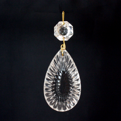 Flame Crystal Prism w/ Top Bead<br>(2 sizes)