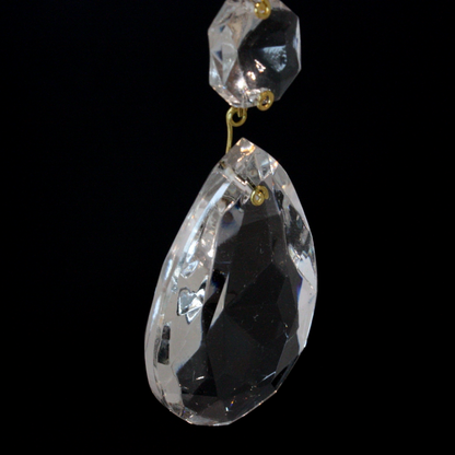 Czech Crystal Teardrop w/ Top Bead