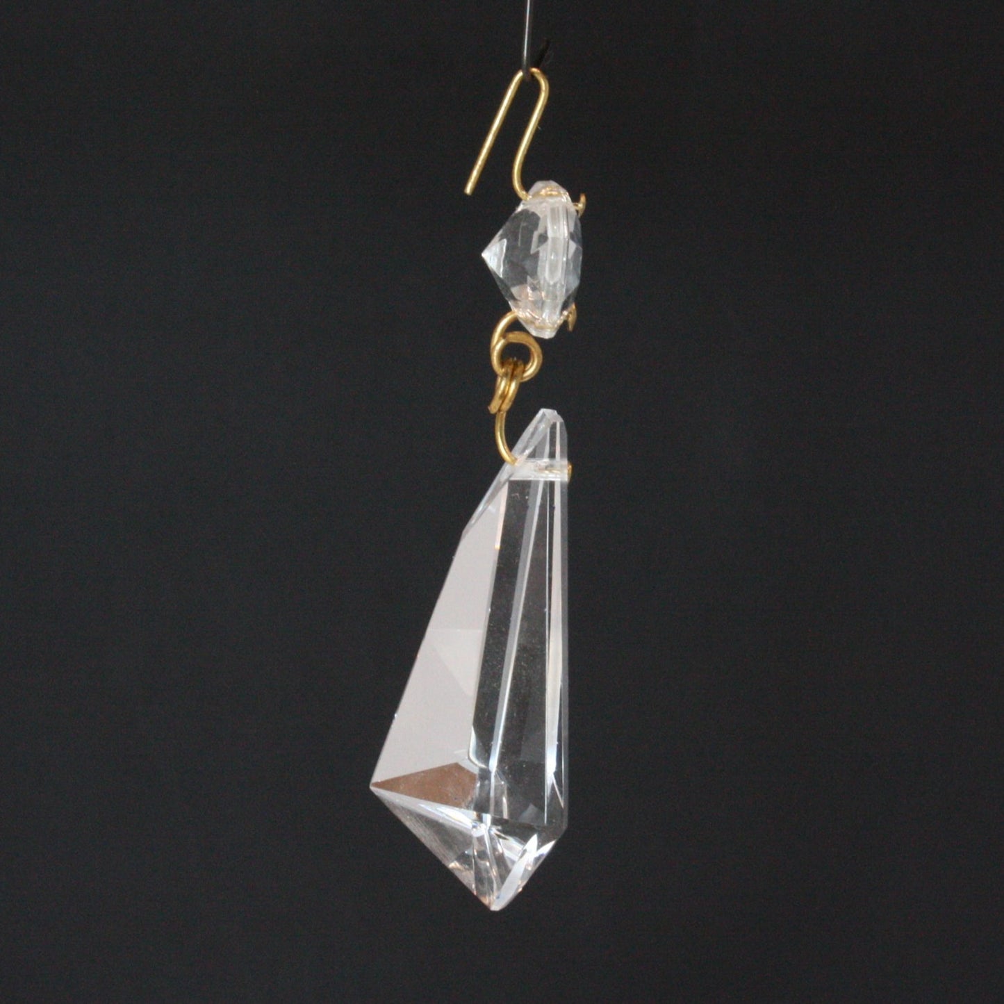 2" Triangle Prism w/ Top Bead