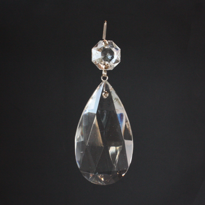 Czech Crystal Full Cut Teardrop w/ Top Bead