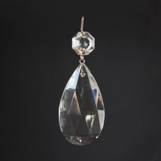 Czech Crystal Full Cut Teardrop w/ Top Bead