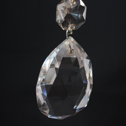 Czech Crystal Full Cut Teardrop w/ Top Bead