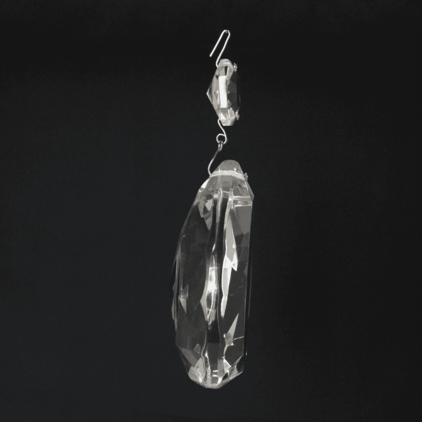 Czech Crystal Teardrop w/ Top Bead