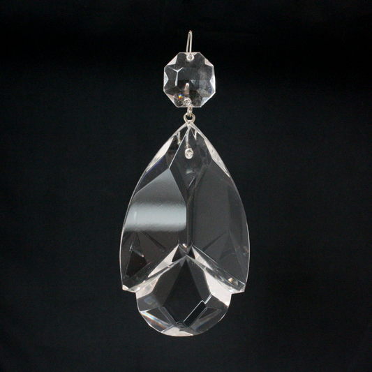 Czech Crystal Teardrop w/ Top Bead