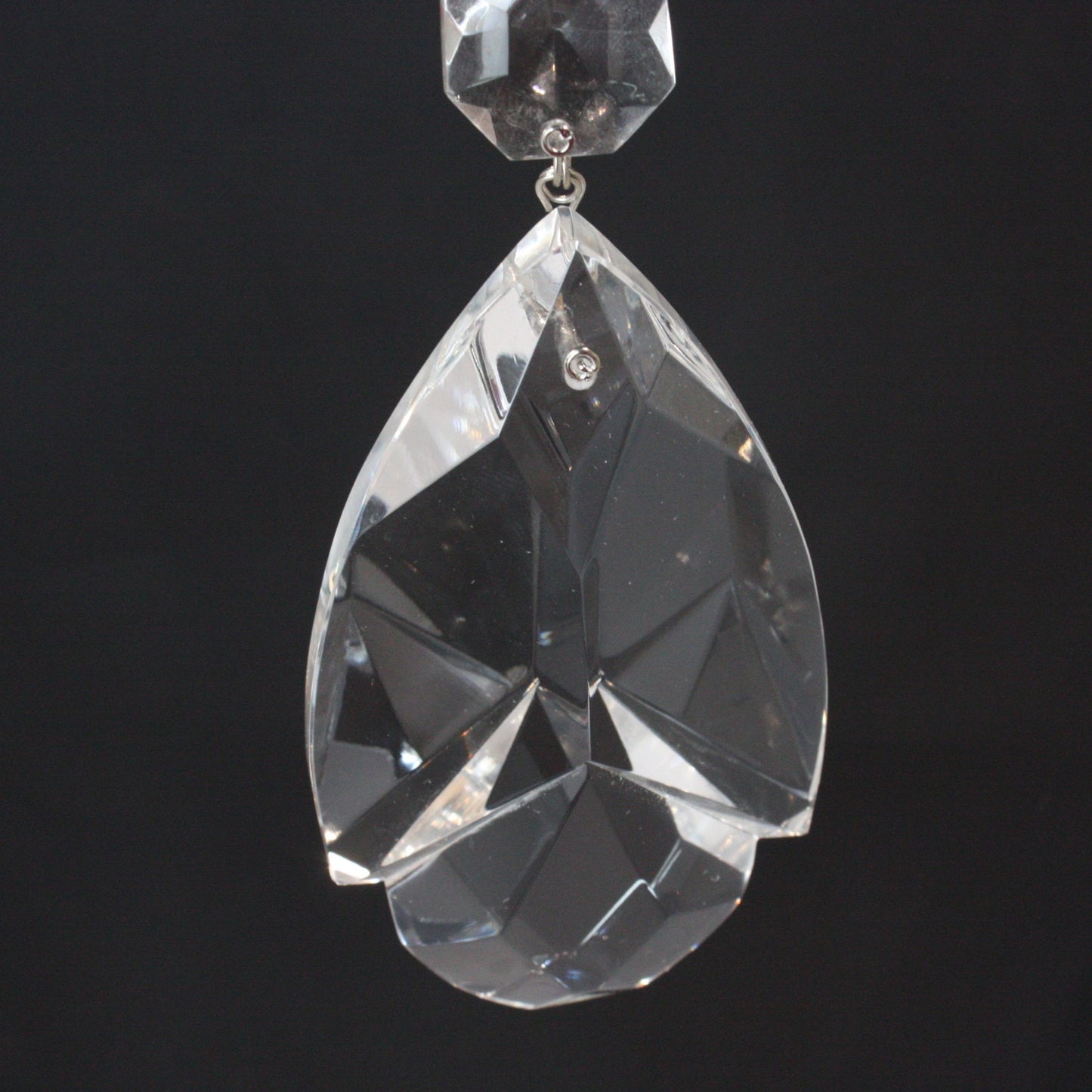 Czech Crystal Teardrop w/ Top Bead