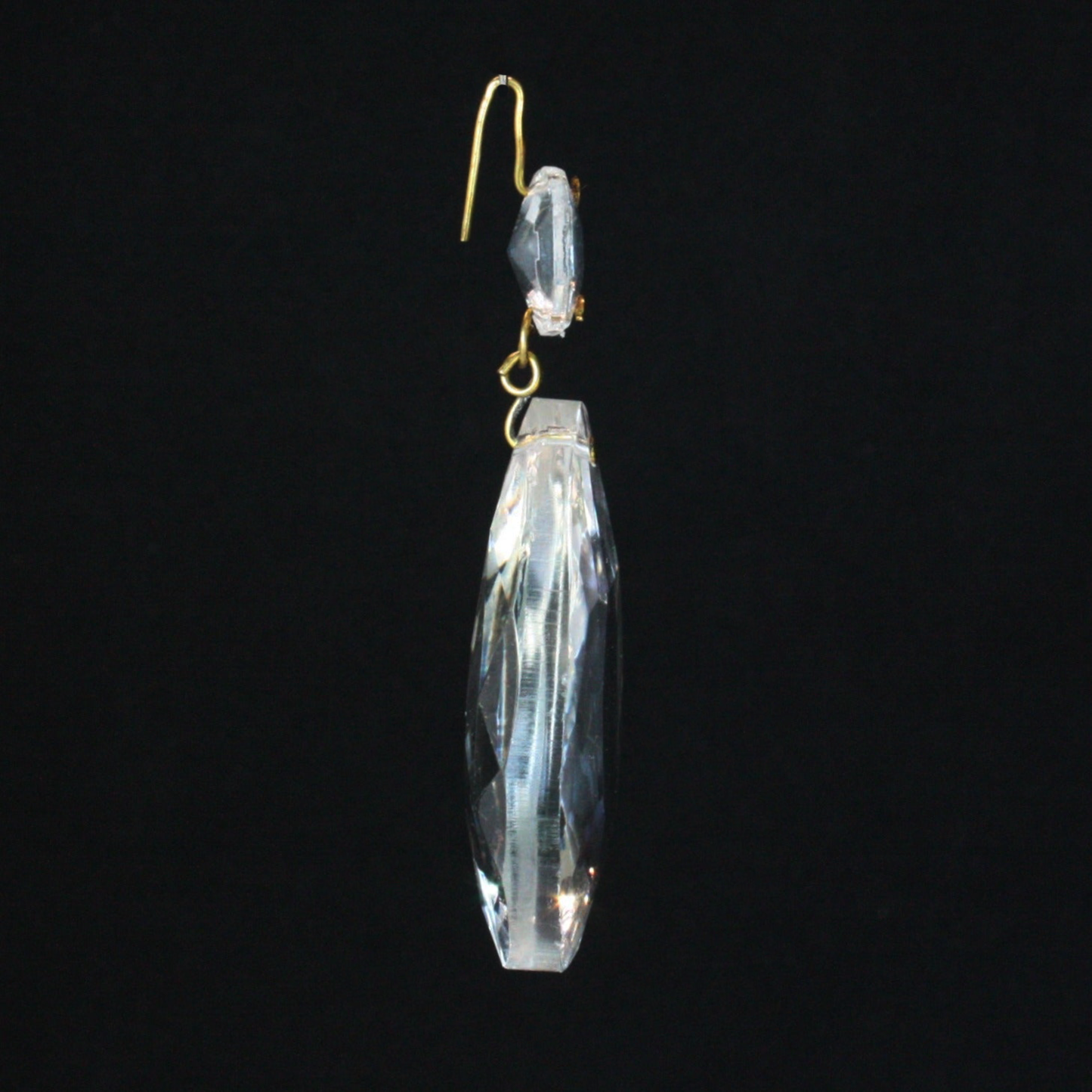 2" Half Cut Teardrop Prism w/ Top Bead