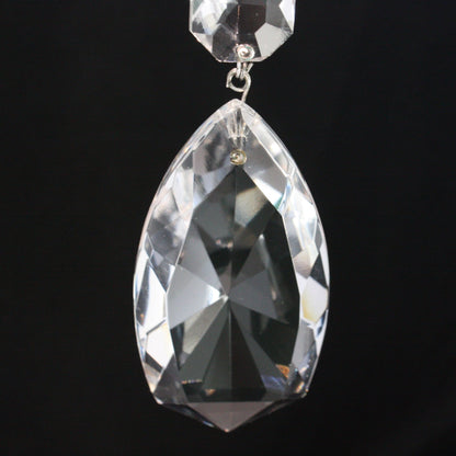 Czech Crystal Teardrop w/ Top Bead<BR>(2 sizes)