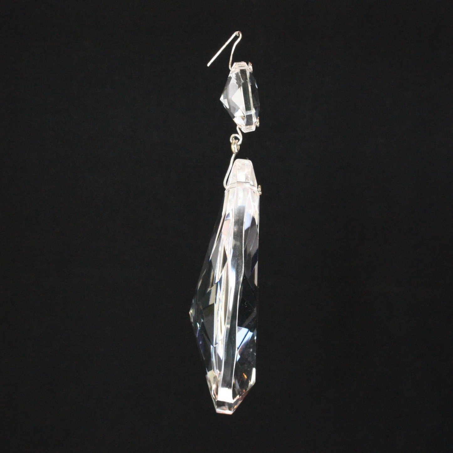 Czech Crystal Teardrop w/ Top Bead<BR>(2 sizes)