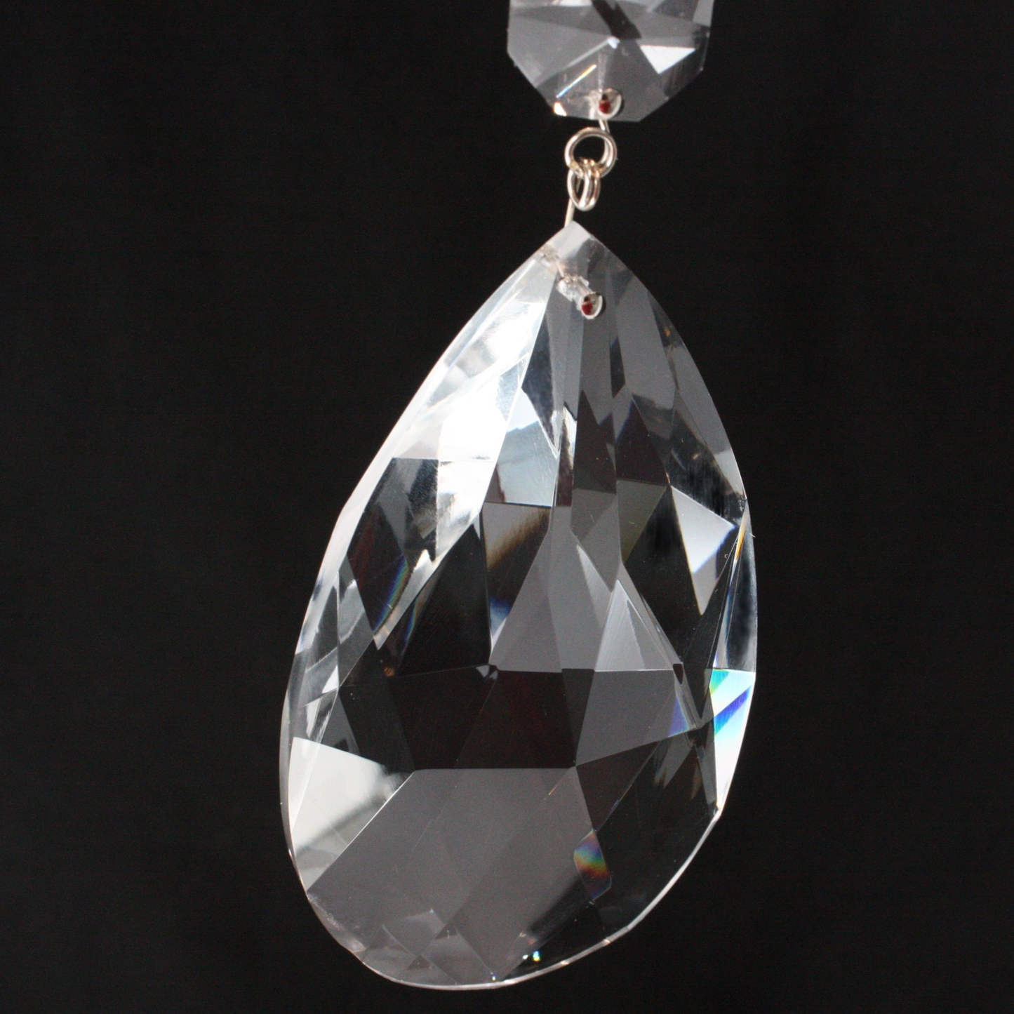 Crystal Full Cut Teardrop w/ Top Bead