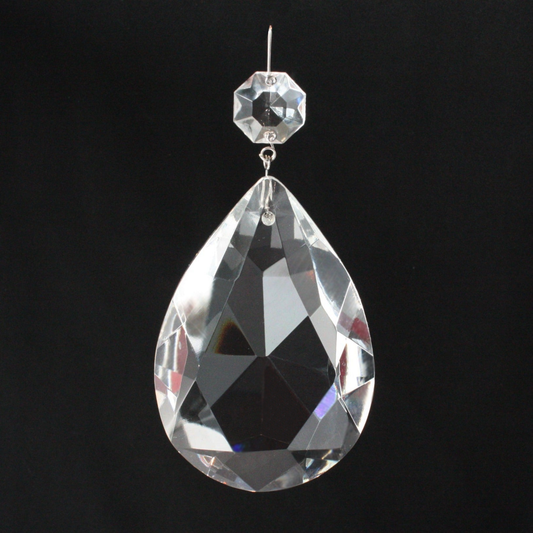 Czech Crystal Teardrop w/ Top Bead