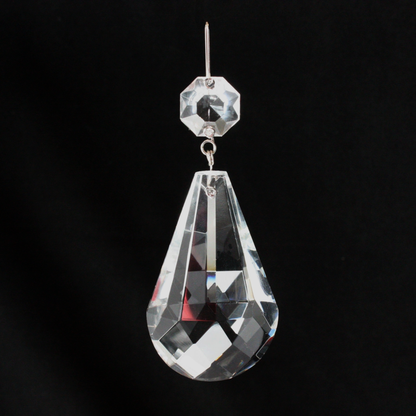 Turkish Crystal Full Cut Faceted Teardrop w/ Top Bead