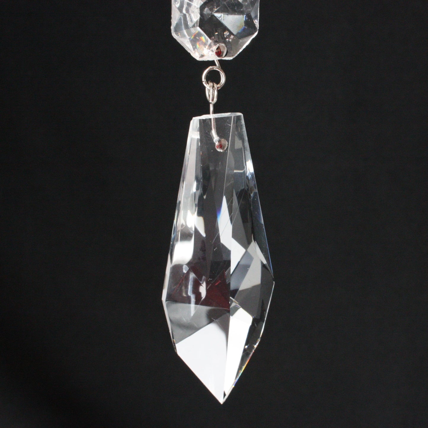 Turkish Full Cut Crystal Prism w/ Top Bead<br> (2 Sizes)