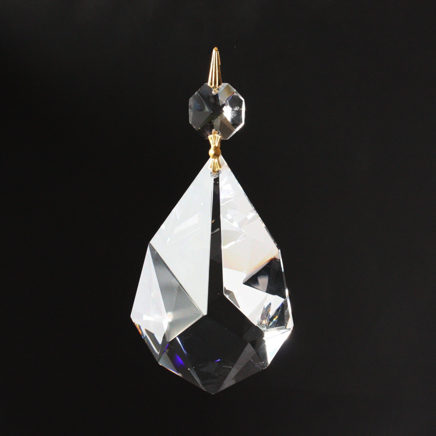 8-Sided Clear Point Prism w/ Top Bead <br> (2 sizes)