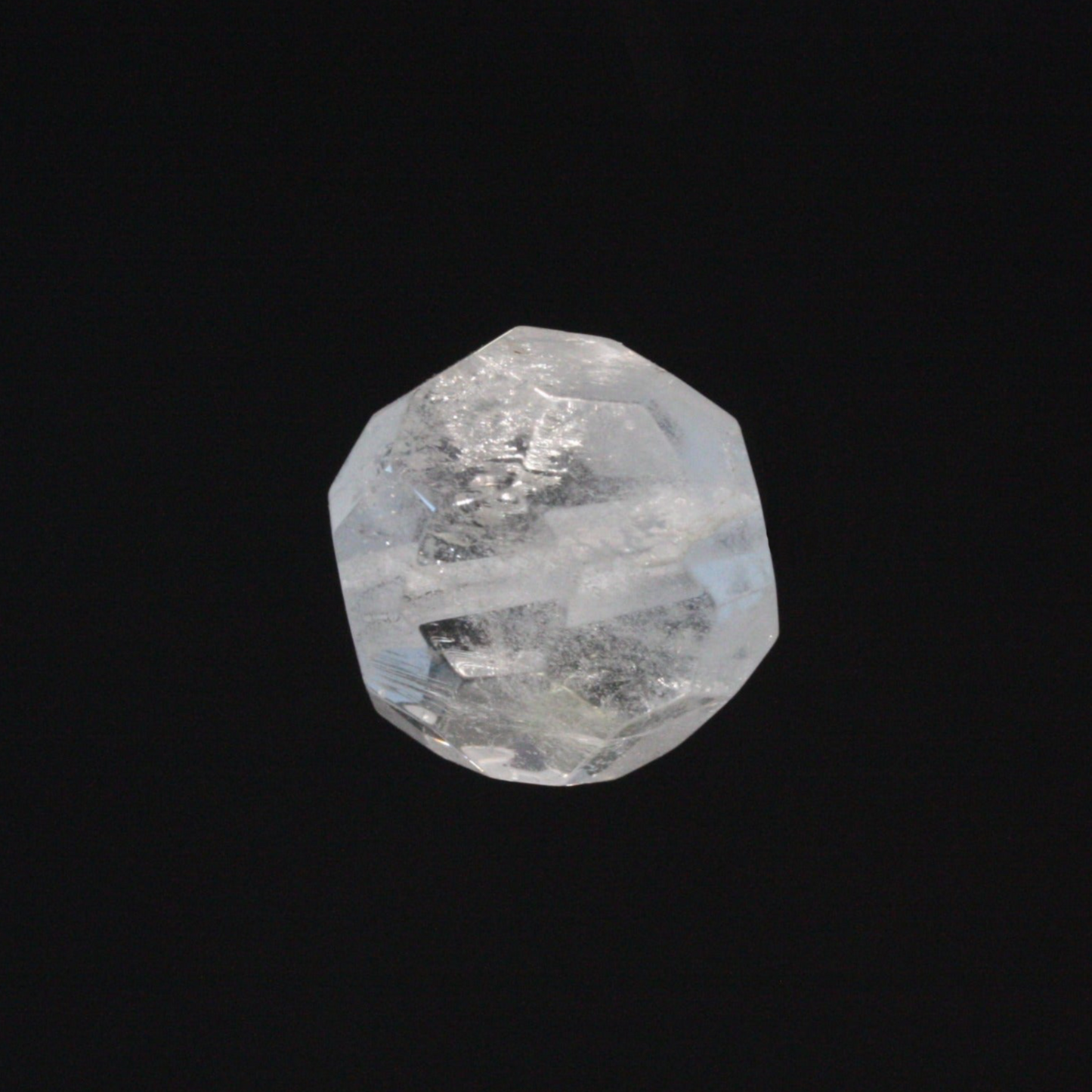 Rock Crystal Cut Bead with Thru-Hole