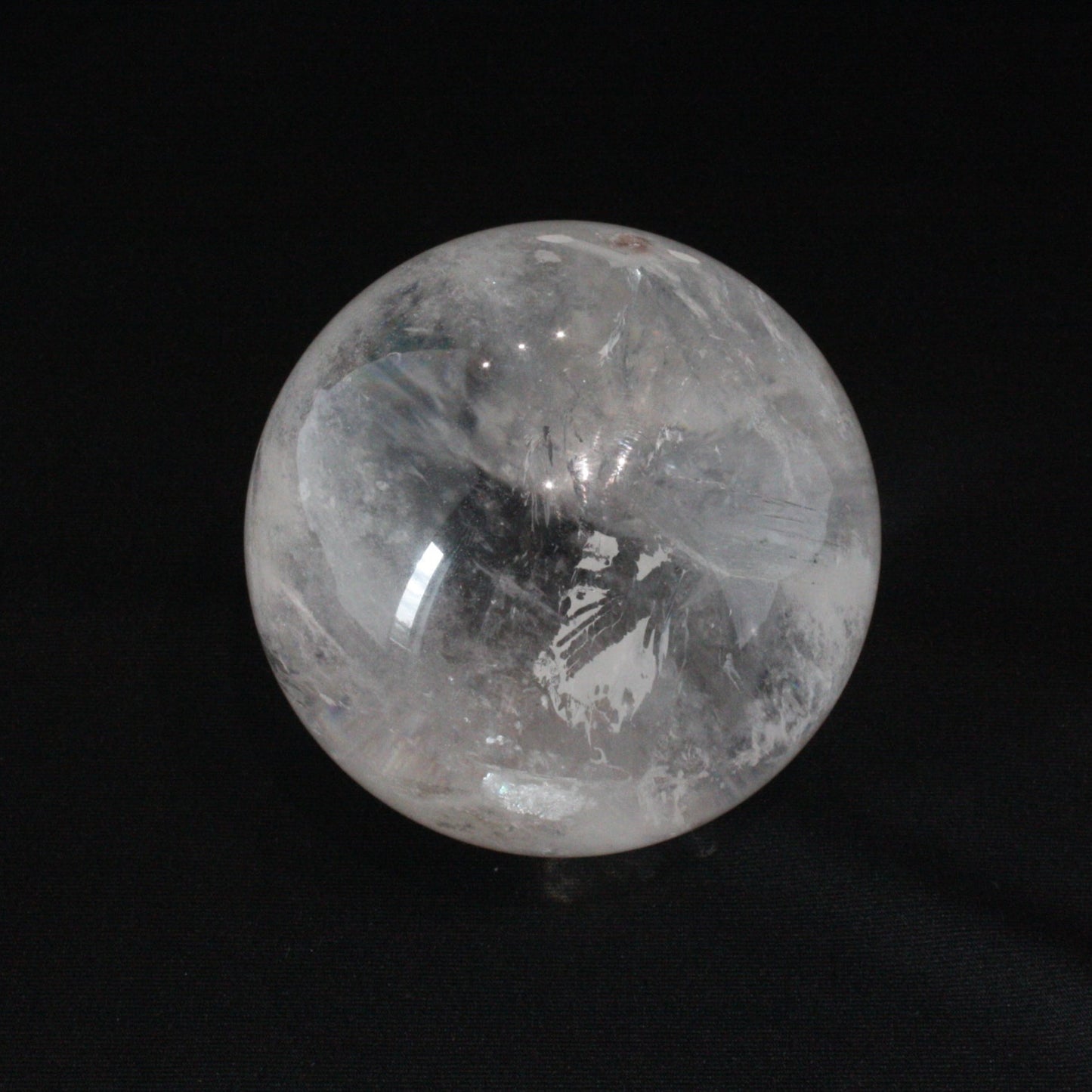 Rock Crystal 30mm Smooth Ball, V-Hole