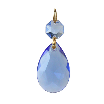 1-1/2" Colored Half-Cut Teardrop w/ Top Bead