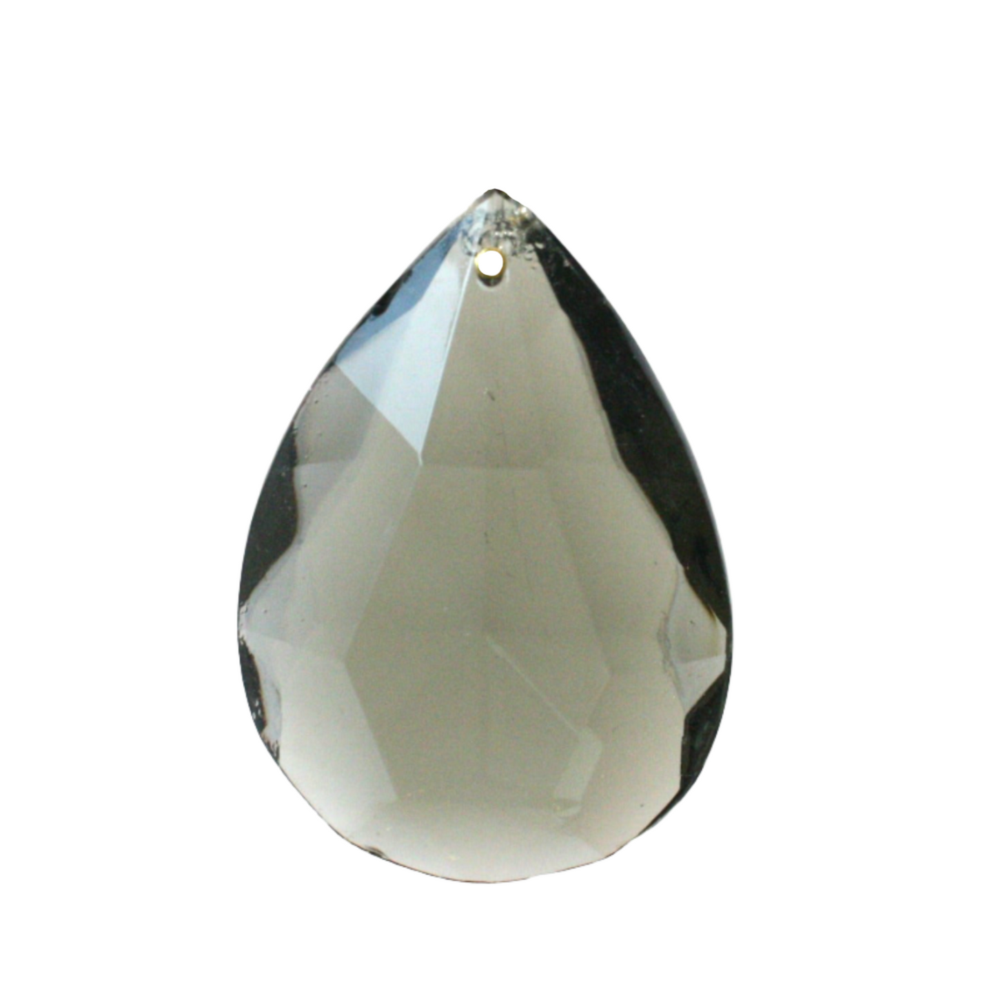 3" Smoke Half-Cut Teardrop with Top Bead