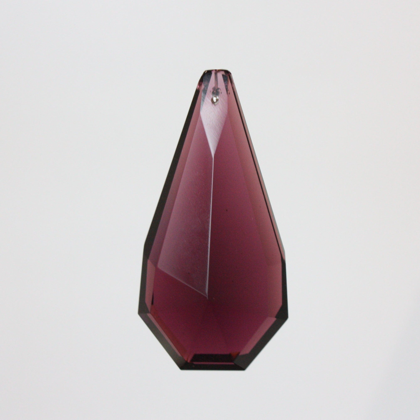 3" Czech Crystal Half Cut Coffin Prism, Amethyst