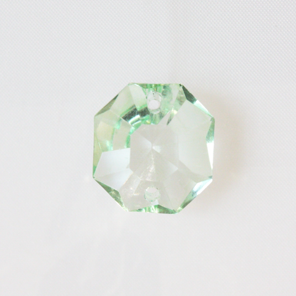 Colored 2-Hole Czech Crystal Octagon (Various Sizes/Colors