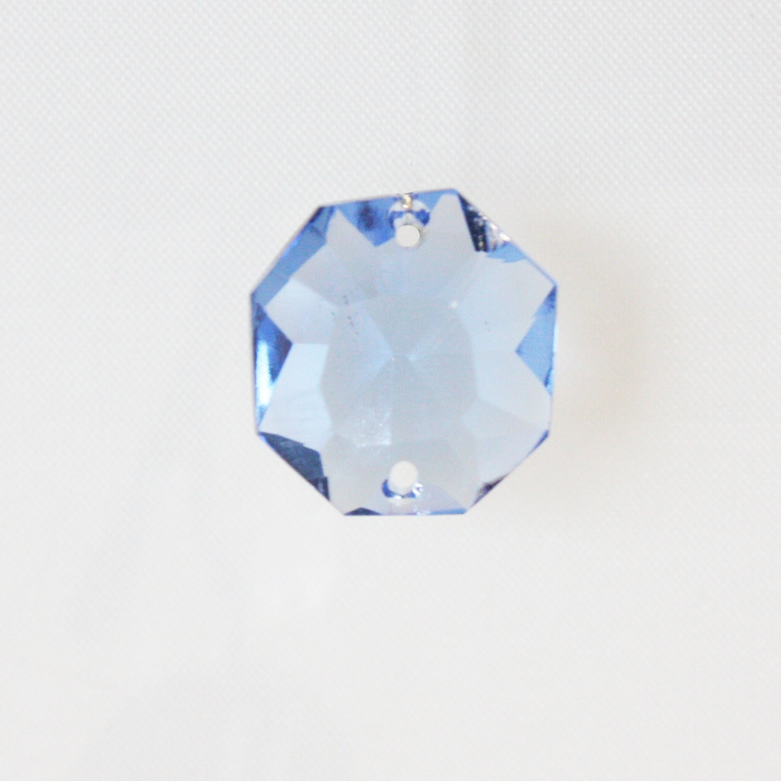 Colored 2-Hole Czech Crystal Octagon (Various Sizes/Colors