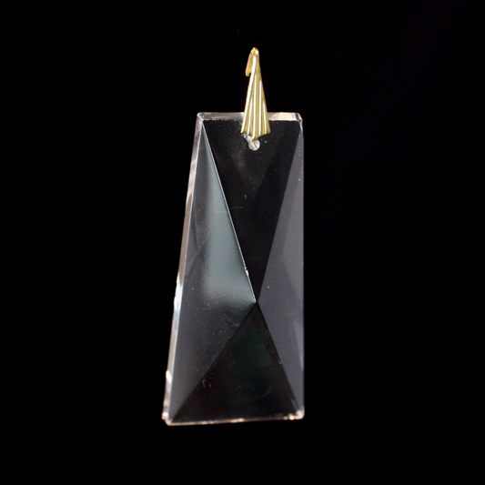 58mm Clear 1-Hole Coffin Stone w/ Hanger