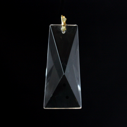 58mm Clear 1-Hole Coffin Stone w/ Hanger