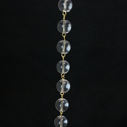 39" Clear Uniform Smooth Round Bead Chain