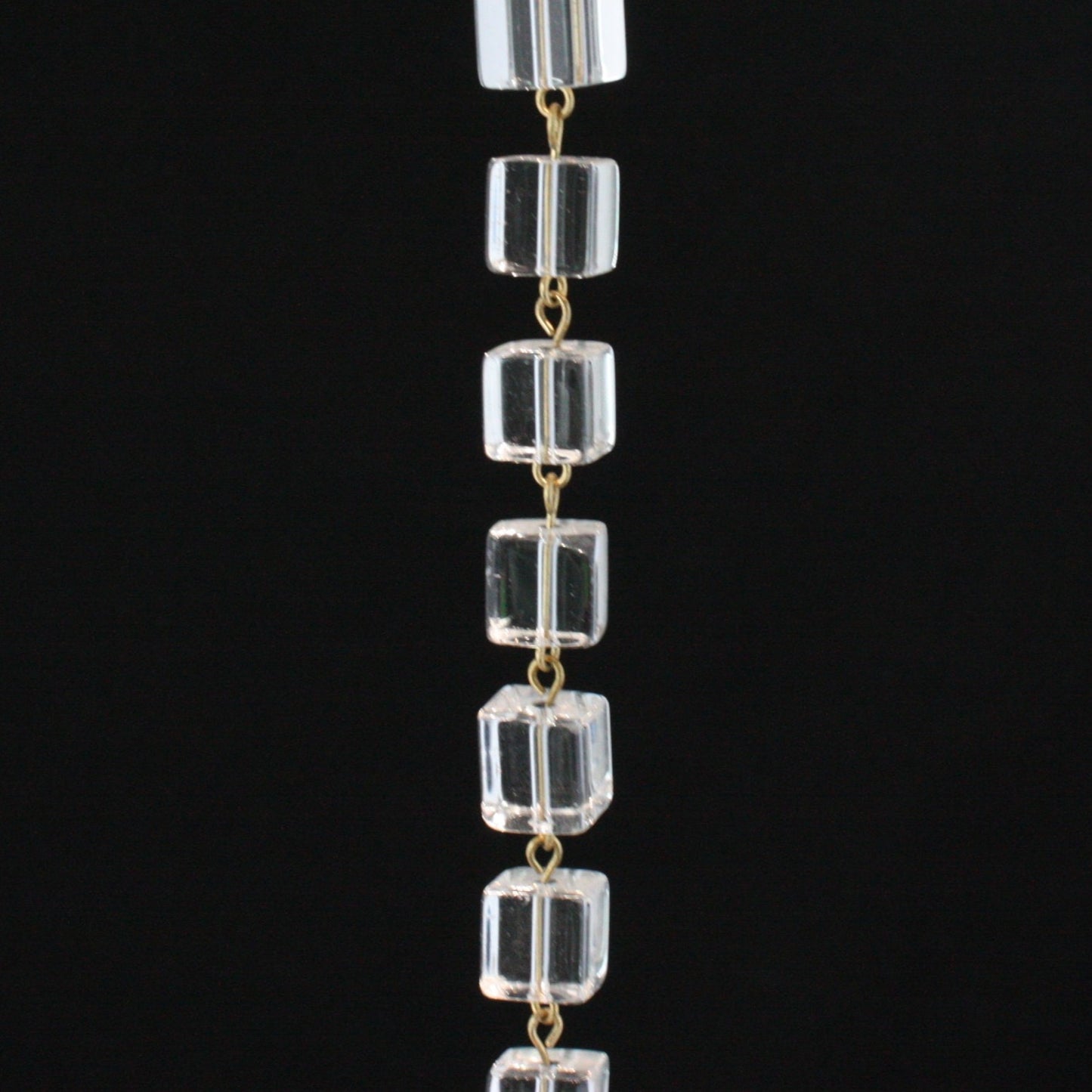 Crystal 10mm Cube Chain, 1 Meter