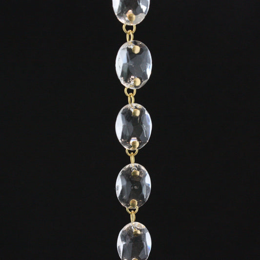 39" Clear Oval Bead Chain, Brass