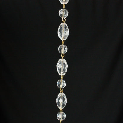 39" Clear 20mm Olive/Cut Bead Chain