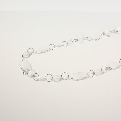Clear Acrylic Oval/Octagon Prism Chain (30 feet)