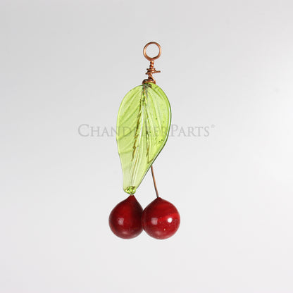 Cherry Drop with Green Leaf (2 Colors)