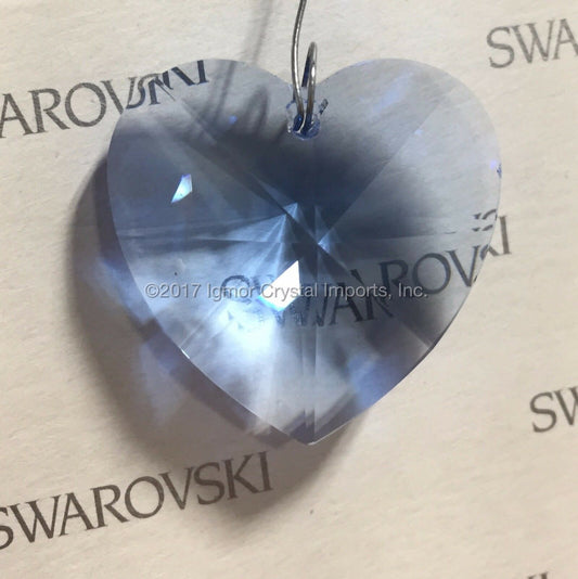 SWAROVSKI® STRASS<br>28mm Medium Sapphire Heart Pendant (No Logo)