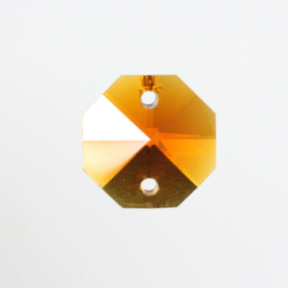 Colored 14mm 2-Hole Pressed Octagon <br> (Various Sizes/Colors)