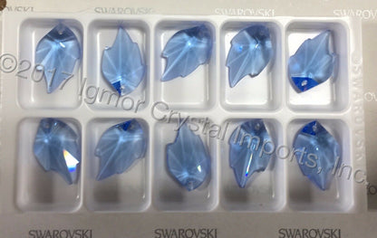 SWAROVSKI® STRASS 8805-26MM Leaf Pendant *Med Sapphire* (10PCS)