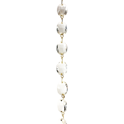 39" Clear Oval Bead Chain, Brass